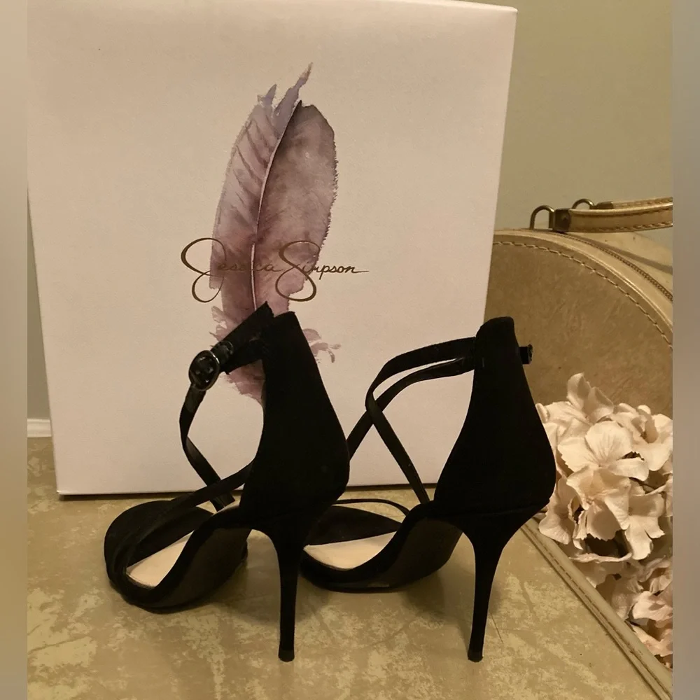 Jessica Simpson Aisha Strappy Microsuede Sandal Heels